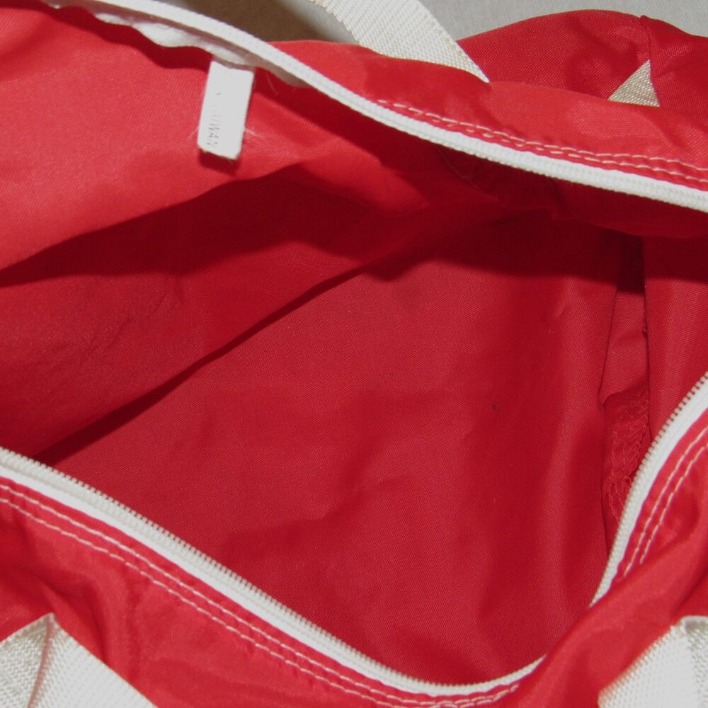 Vintage McDonald's Red Yellow Lettering Zip Top Small Duffel Bag Gym Travel Fun - Picture 4 of 5